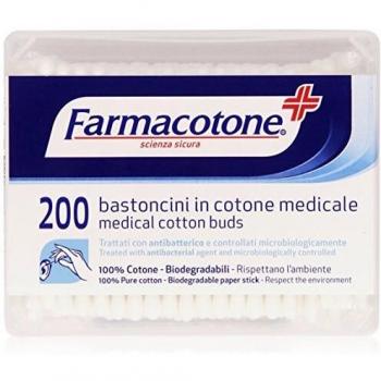 Bastoncini Cotonati Ecologici Farmacotone con 200 Pezzi