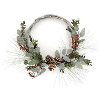 Guirlande branche de Noël design Eucalyptus dorée (sans le mot « Heart of the home »)