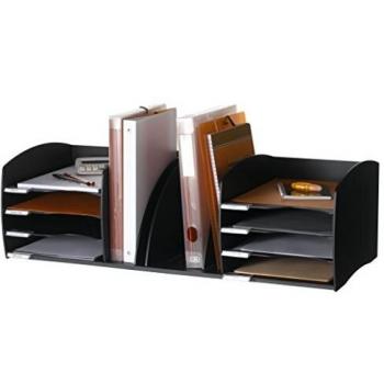 Fast Paper Desk Organiser 8 Slots Black F302201