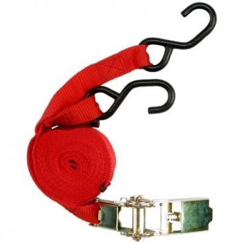 UNITEC Spanngurt mit Ratsche und zwei S-Haken, ideal für Transport und Sicherung, 5m