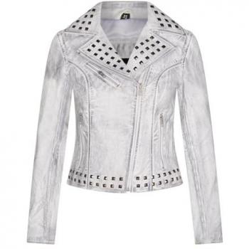 Bilbao Gothic Biker Leather Jacket with Studs
