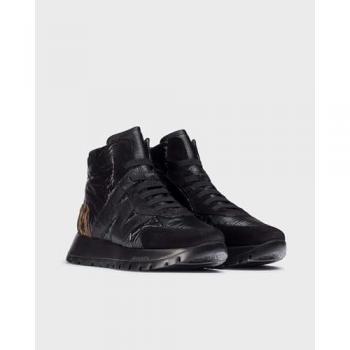Bottines en cuir noir Wonders A-2471 38