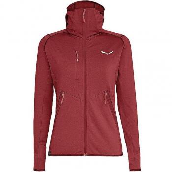 SALEWA Damen Kapuzenjacke Agner Hybrid Polarlite Durastretch dunkelrot