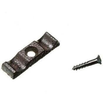 Shed Latch Turn Button Granny Catch 38mm BZP Steel + Screws