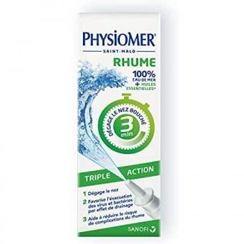 PHYSIOMER Rhume Triple Action : dégage le Nez + élimine les Virus et Bactéries 20 ML