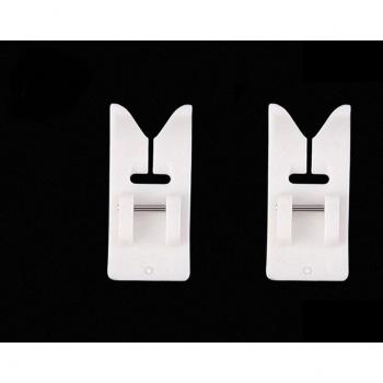 Pied-de-biche en plastique blanc pour machine à coudre, accessoires de couture