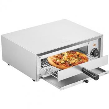 Horno de pizza VEVOR, 12 pulgadas, 1500 W, construcción de acero inoxidable