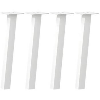 VidaXL Couchtisch, Couchtischbeine 4 Stk. Weiß 42 cm Stahl