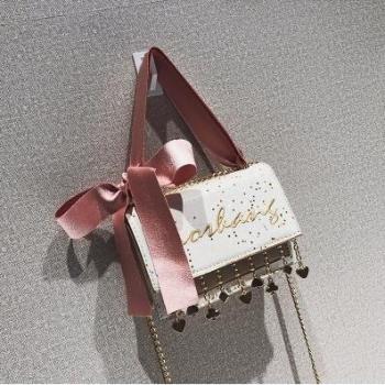 Chic Sequined Bow Shoulder Bag