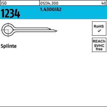 Meissel Splinte ISO 1234, 1×25mm, 1.4300/A 2, 1000 Teile