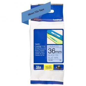 Brother P-touch TZe-561 Band 36 mm, schwarz auf blau