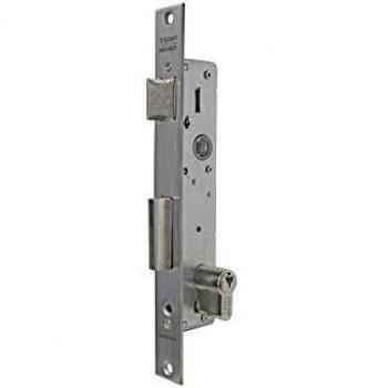 Tesa Serratura per porte in metallo serie 2210, 25 mm, acciaio inox, senza rosetta e contropiastra