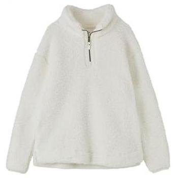 Light Beige Bay Sherpa Wool Blend Sweatshirt – Women’s Size 12
