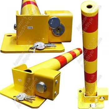 High Visibility Folding Bollard Post Yellow Red Reflective Round Shape