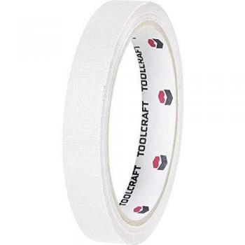 TOOLCRAFT 10m White Fabric Tape