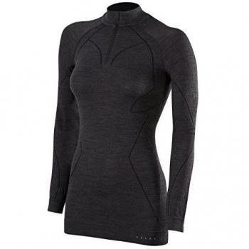Falke Women’s Wool-Tech Long‑Sleeve T‑Shirt – XS, Black, Block Colour