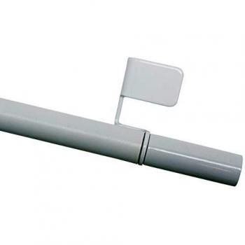 Gardinia Ausziehbare Klemmstange, 50-80 cm, Metall, Weiß