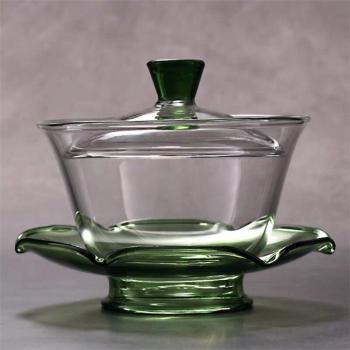 Taza de té Gaiwan de vidrio grande
