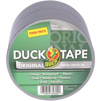 Shurtape Duck Tape® Original 50mm x 50m Silver (Twin Pack)