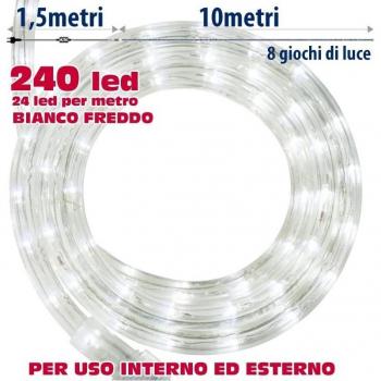 Tubos de Luz Traesio 10 metros LED Blanco Frío con Controlador 8 Estilos