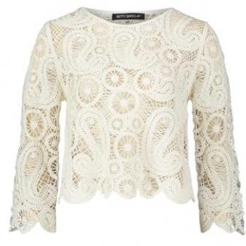 Betty Barclay Strickpullover Offwhite Gerippter Rundhalsausschnitt Damen 46