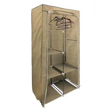 Armoire PEREL – Structure métallique, tringle amovible et 6 étagères