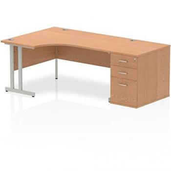 800mm Deep Impulse 1600 Left Crescent Workstation