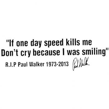 Étiquette réfléchissante noire pour carrosserie auto Paul Walker