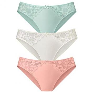 Petite fleur Slip, (3 St.), mit leicht transparenter Jacquardspitze an den Seiten
