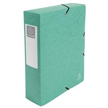 Boîte Exacompta Exabox DOS – Classement vert 80 mm, carte lustrée A4