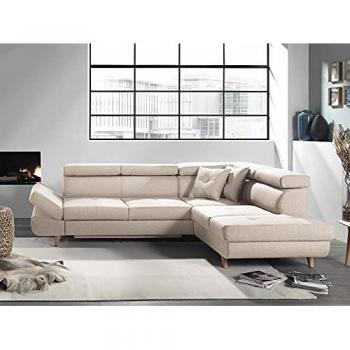 Beige Ecksofa Linea mit 5 Sitzplätzen