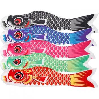 Colorful Koi Nobori Hanging Wall Decor