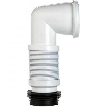 Conector Inodoro Flexible 90° Blanco