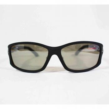 Zeque STELTH F-1922 Matte Black Sunglasses with Silver Mirror