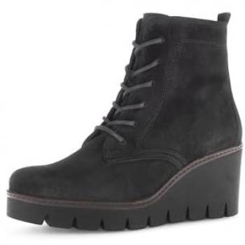 Gabor Stiefelette Damen Schwarz mit Keilabsatz Gr. 38,5