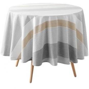 Rond Blanc 180 cm – Nappe Tissée Teinte