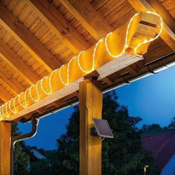 Guirlande LED solaire 10 mètres blanc chaud