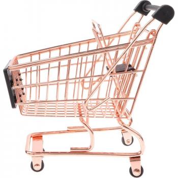 Rose Gold Mini Shopping Cart for Children