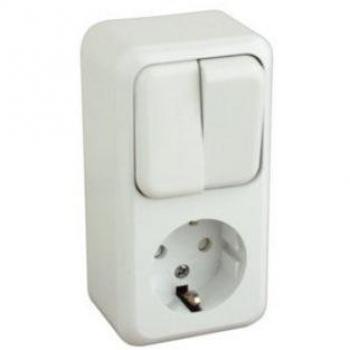 Electro Dh Schuko 2‑Switch Blanco 36.470/BDI/B 8430552107001