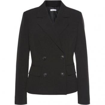 Modischer Kurzblazer Damen Schwarz von Lascana, Gr. 34