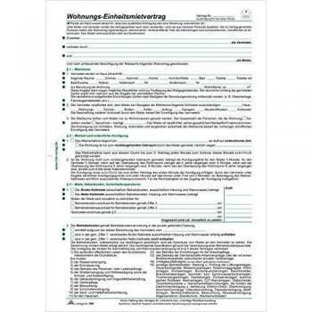 RNK Verlag Wohnungs-Einheitsmietvertrag, 4 Seiten, A4, gefaltet
