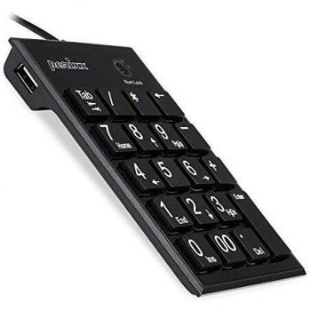 Pavé numérique USB Perixx PERIPAD-202H avec Hub 2 Ports et Touche Tab