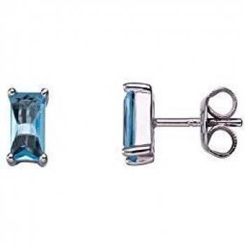 XENOX Diamantblau – Silberschimmer-Ohrstecker XS1954AW