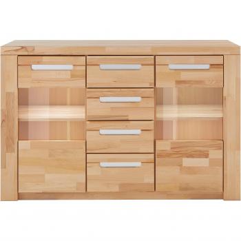 Home Affaire: Kolding Sideboard 140 cm, doppeltes Glasfenster