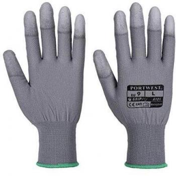 Portwest PU Fingertip Gloves Grey Medium