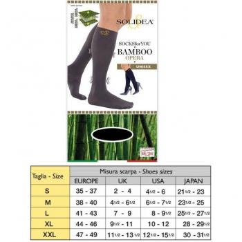 Meias até o Joelho Solidea Bamboo 18-24 mmHg Cinzento