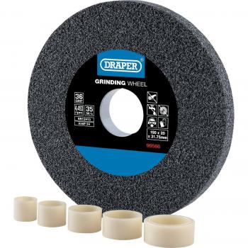 Draper Aluminium Oxide Bench Grinding Wheel 150mm x 20mm 36G