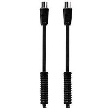 Cable Antena TV Macho-Hembra 2 Filtros NEGRO 1,5m