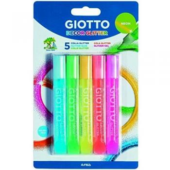 BLISTER 5 TUBOS 10ML COLA PURPURINA GIOTTO