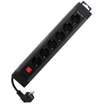 Barre multiprise 6 prises avec interrupteur Anthracite 2,4 m